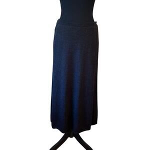 EILEEN FISHER Gray Wool Midi Skirt Size XS